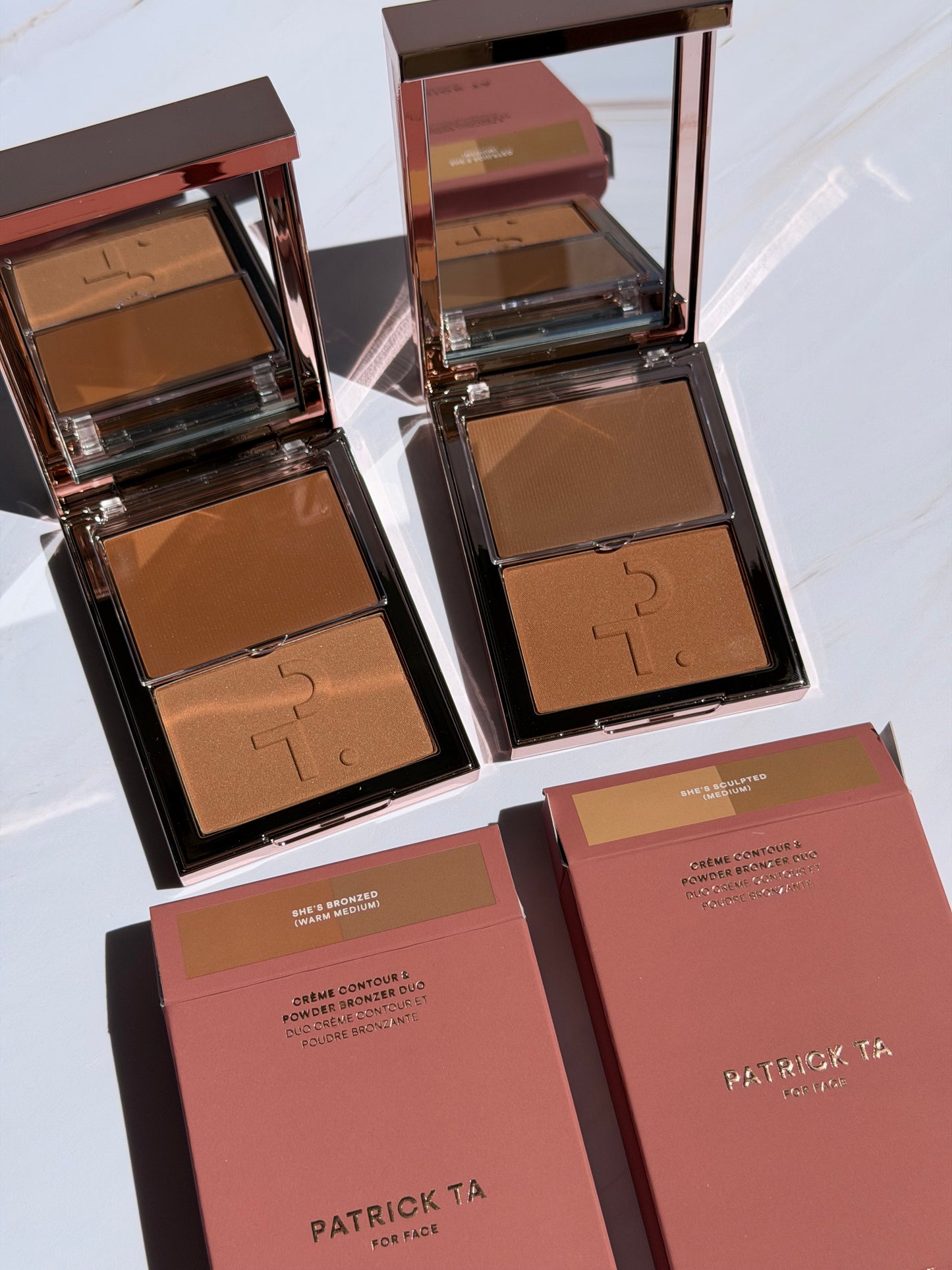 Major Sculpt Crème Contour Powder Bronzer Duo Patrick Ta SHE’S BRONZED (WAR MEDIUM )