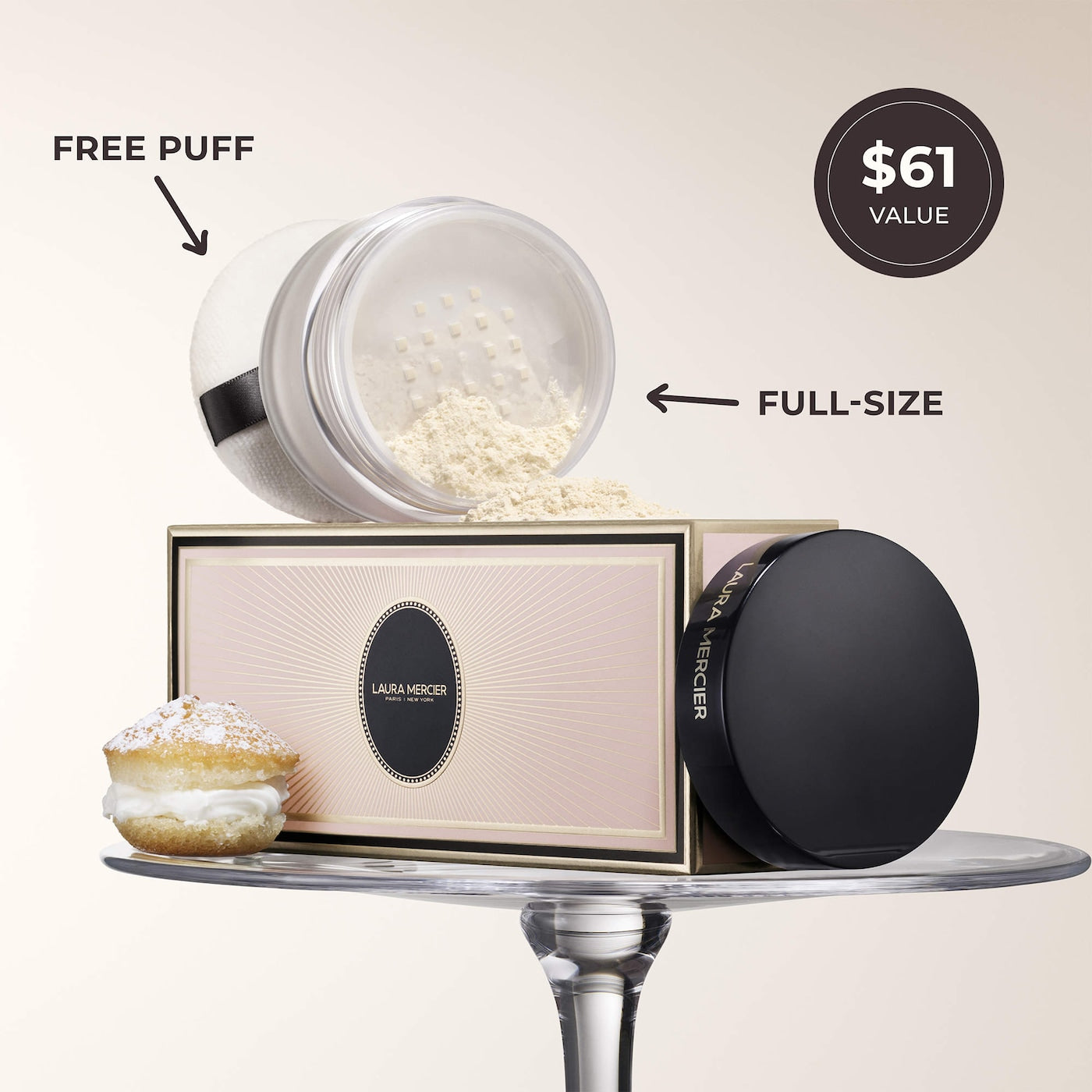 Laura Mercier Indulgent Icons Translucent Loose Powder & Velour Puff Duo Gift Set
