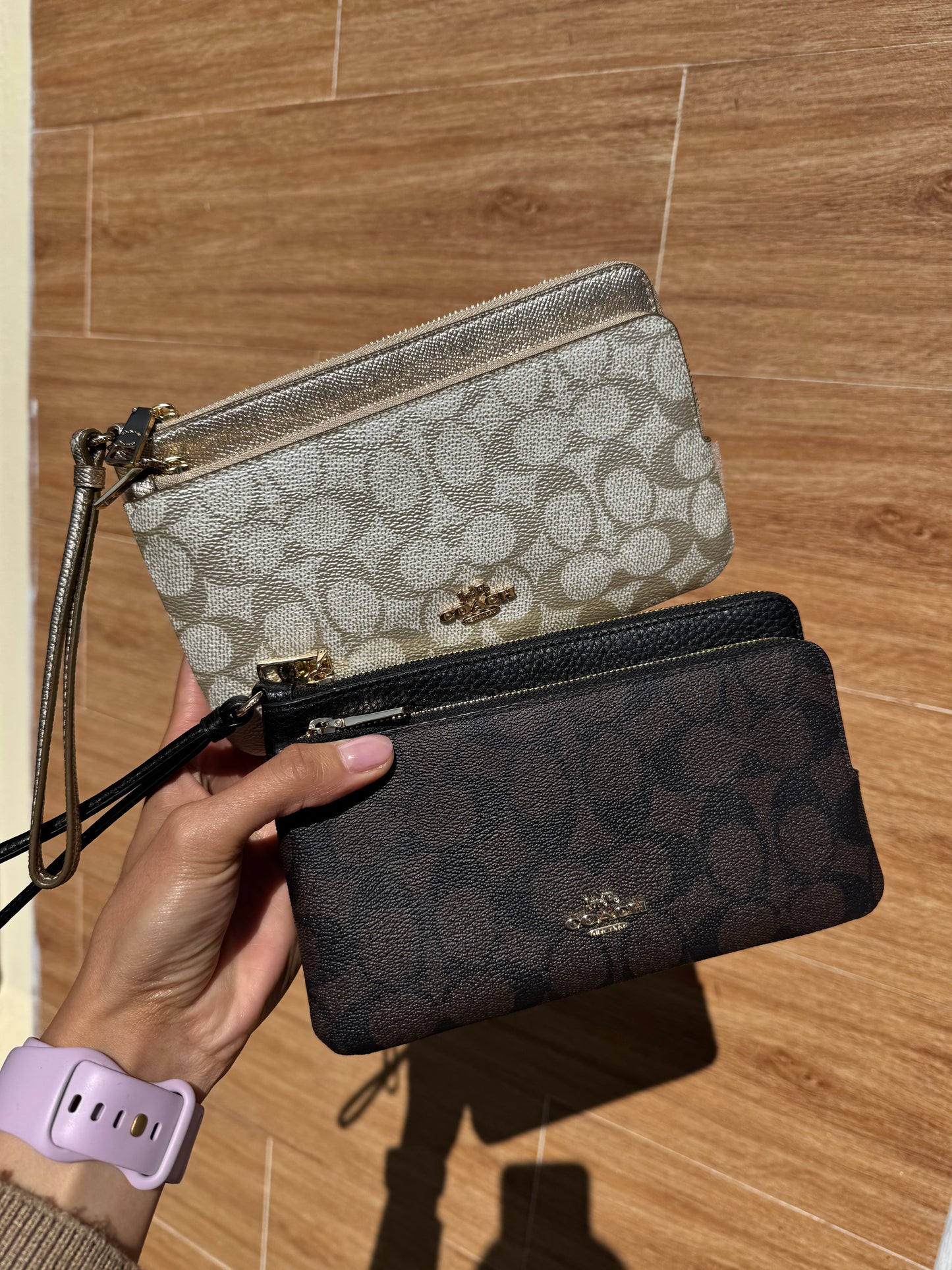 Muñequera Coach doble cierre edicion limitada Light Champagne