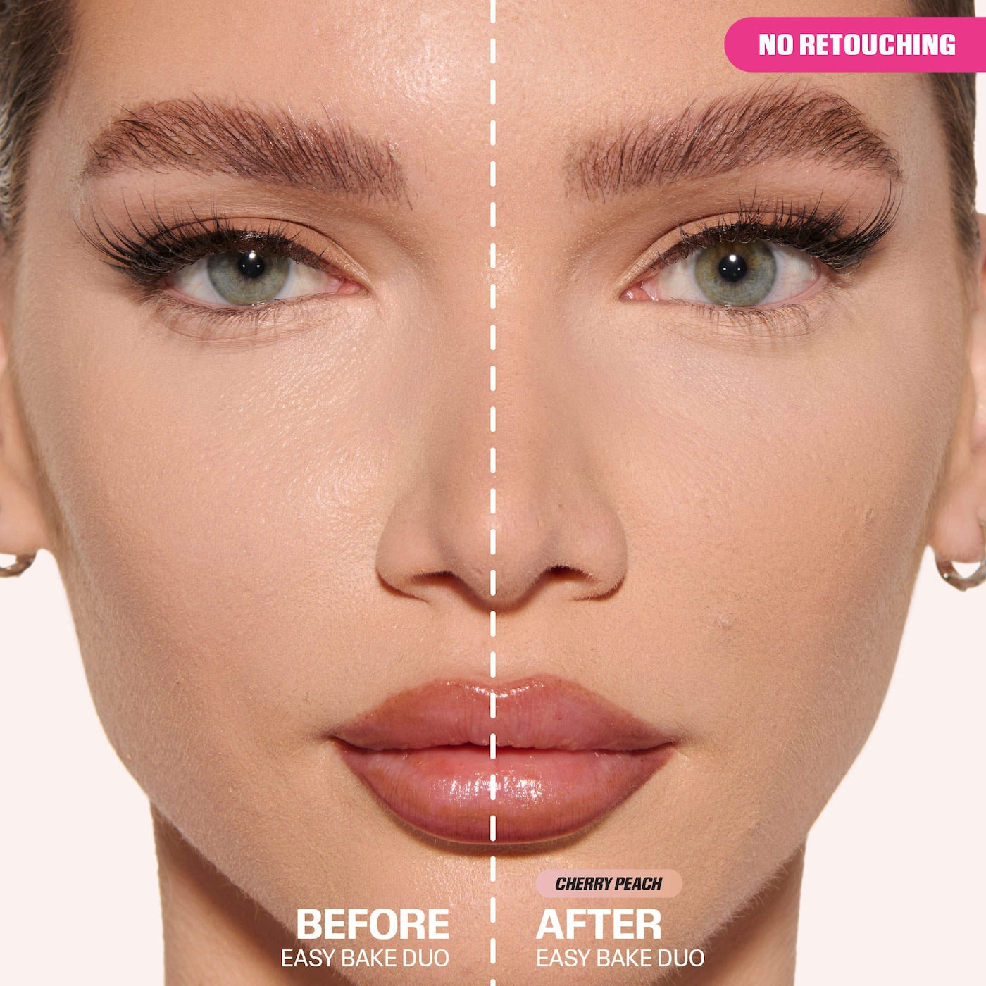 HUDA BEAUTY Easy Bake Loose Powder Brightening + Correcting Duo Tonos- Cherry Blossom Cake- Peach Pie