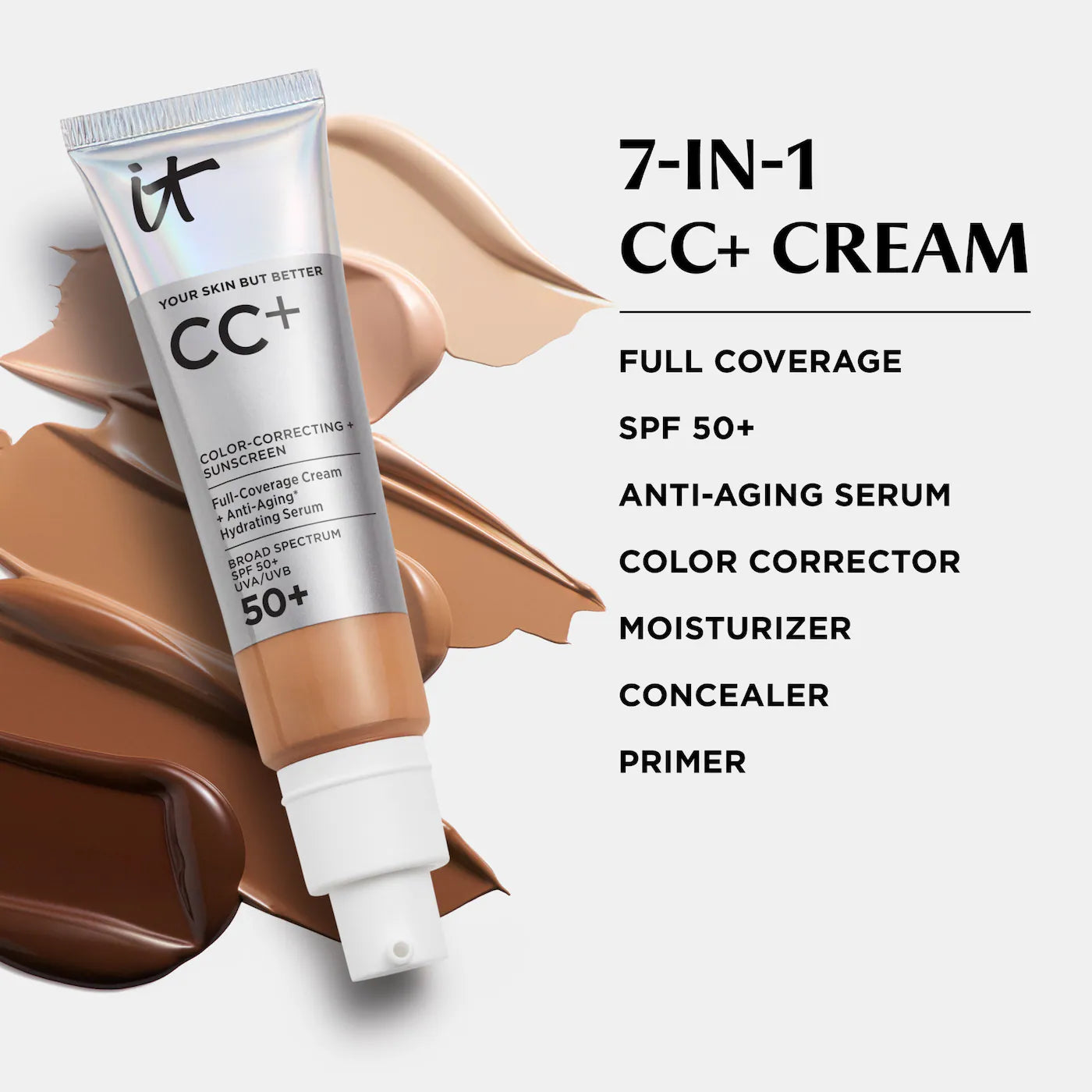 IT Cosmetics-CC+ Cream Full Coverage Color Correcting Foundation with SPF 50+