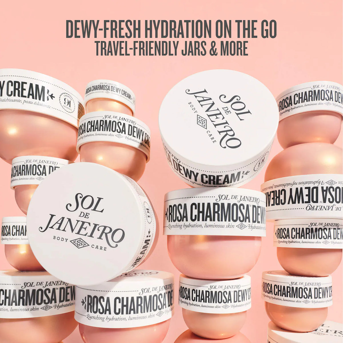 Sol de Janeiro - Mini Rosa Charmosa™ Dewy Body Cream with Rosewater + Crystal Peptides 75ml
