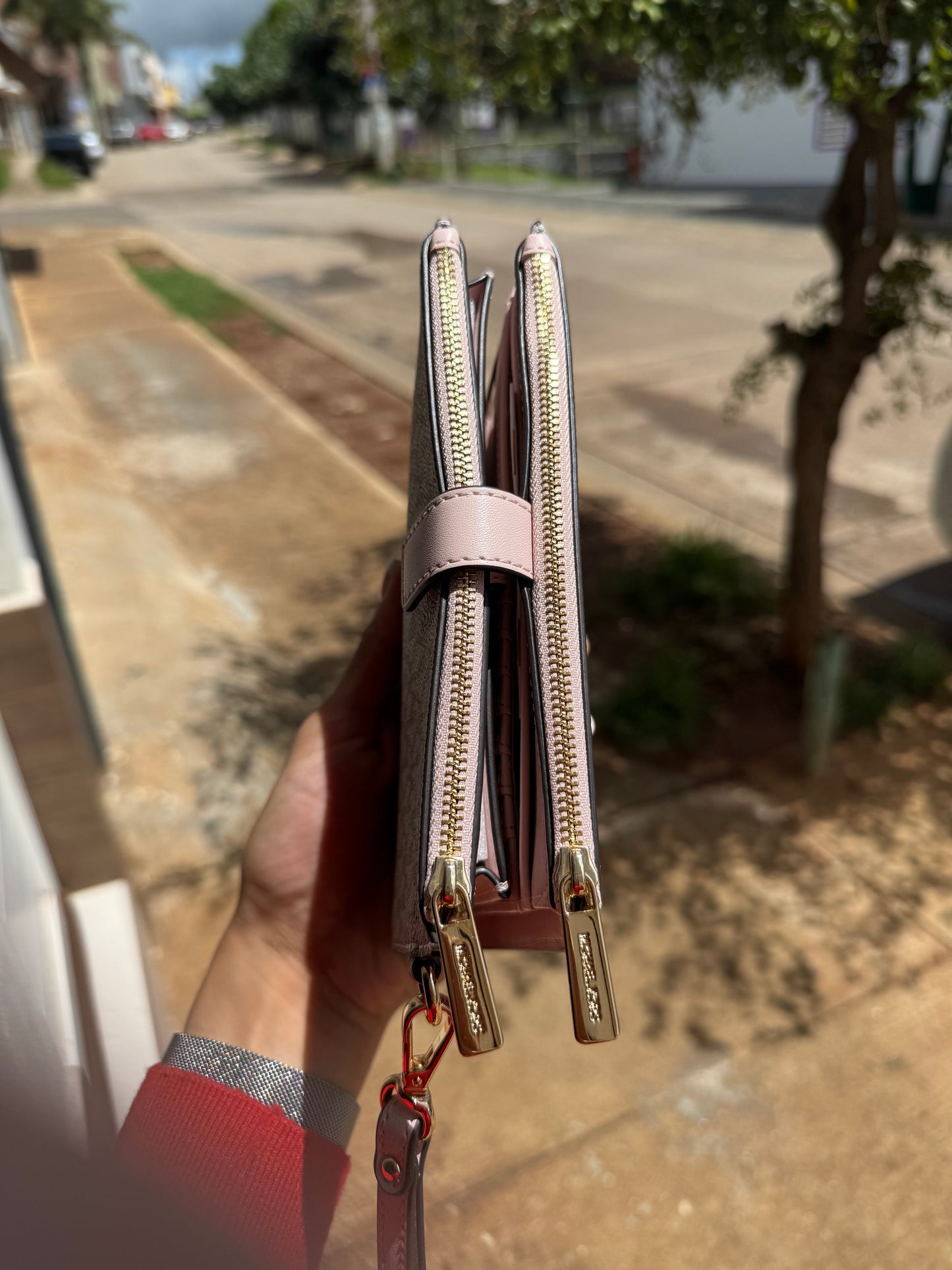 Phone Wallet Michael Kors Beige con Rosa