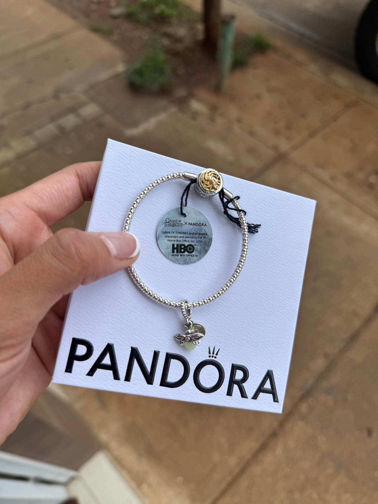 PANDORA Game of Thrones House Sigil Clasp Pandora Moments Studded Chain Bracelet 17cm