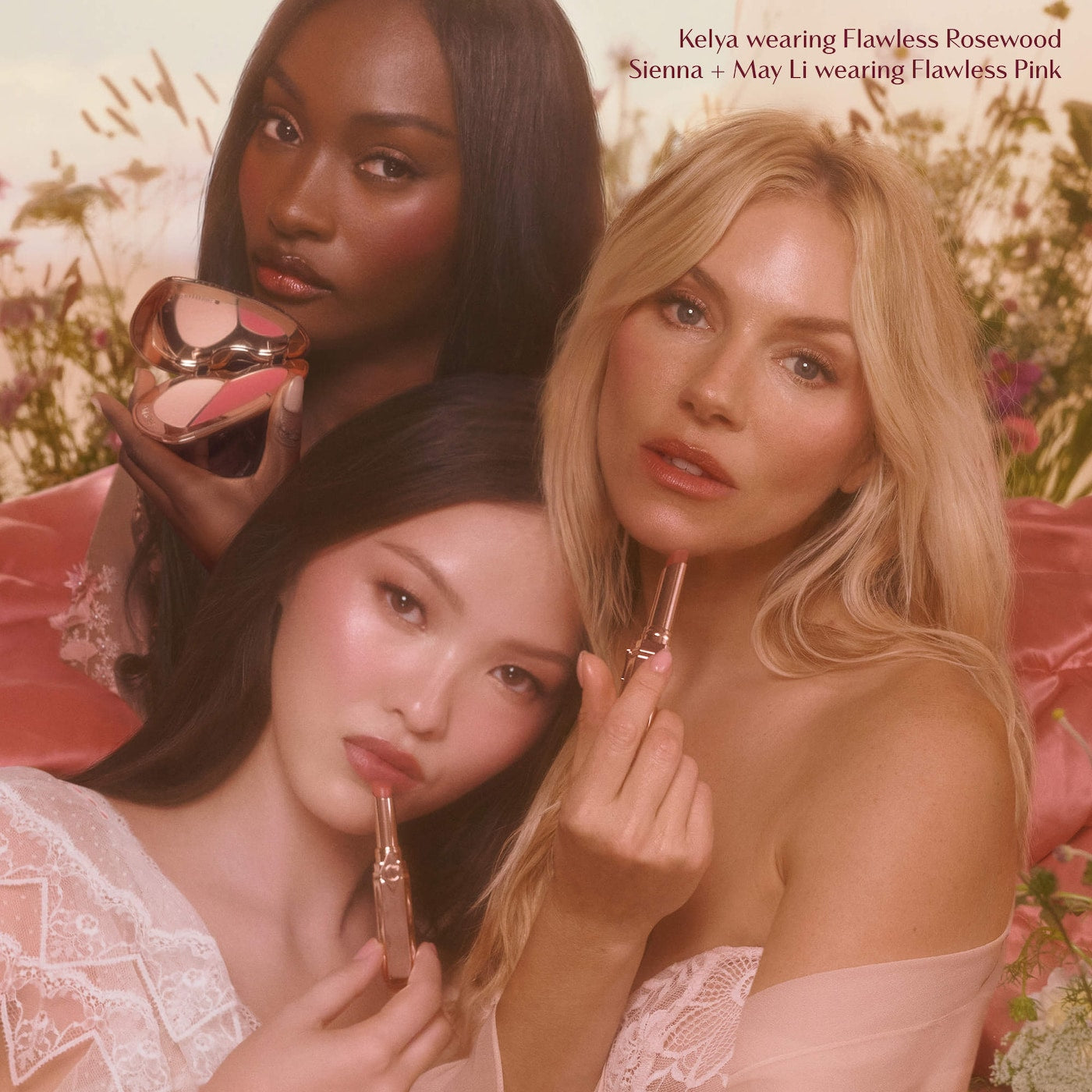 Charlotte Tilbury- Pillow Talk Beauty Soulmates Airbrush Flawless Finish Brightening and Blush Powder Palette