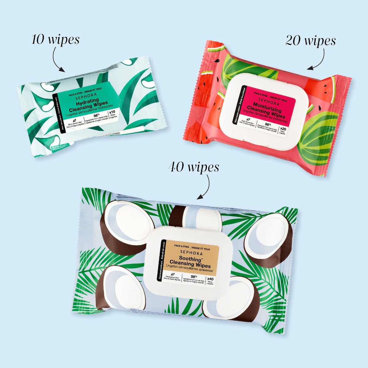 SEPHORA COLLECTION - Cleansing + Exfoliating Wipes- Coconut Milk