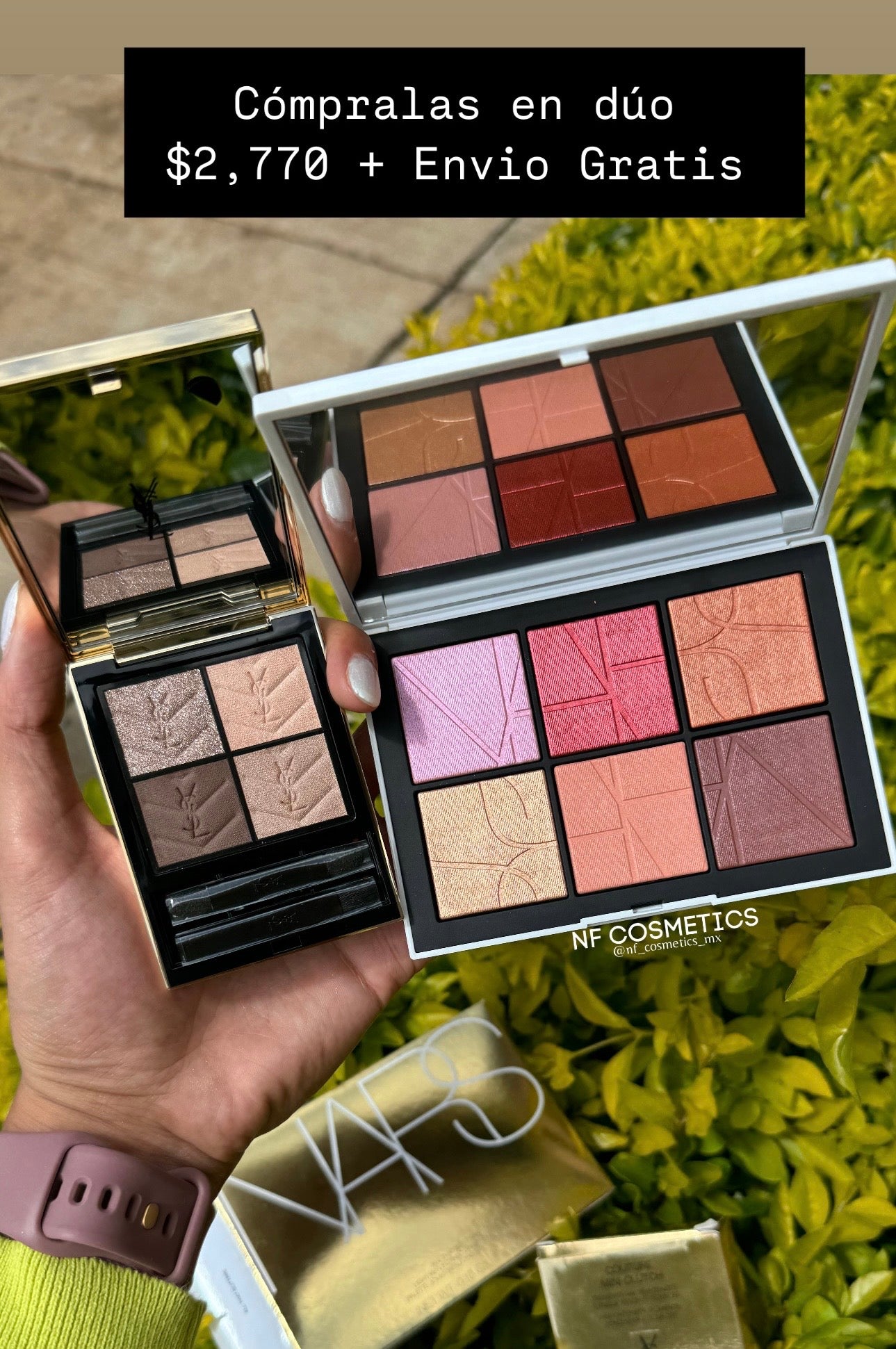 Duo paleta de sombras YSL + paleta de rubores NARS