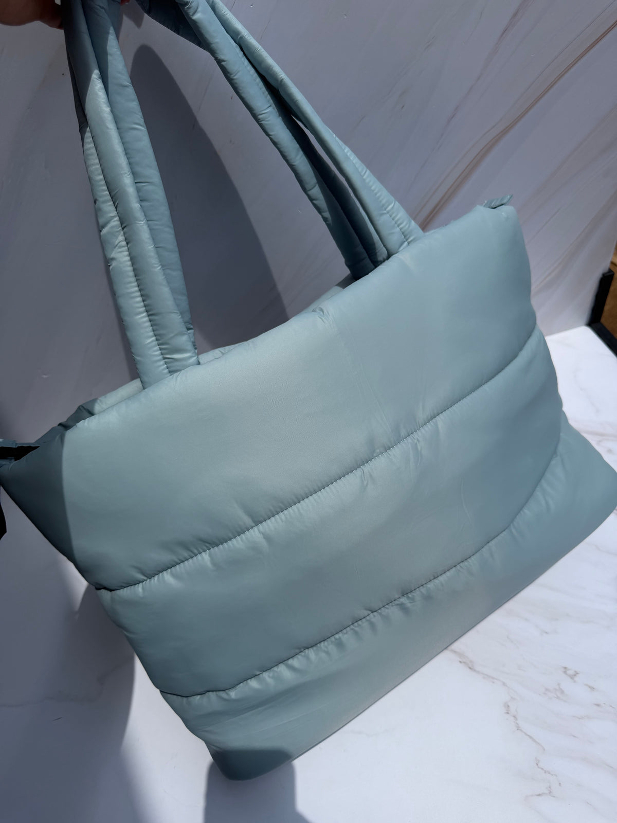 Puffy Tote Bag Sephora baby blue