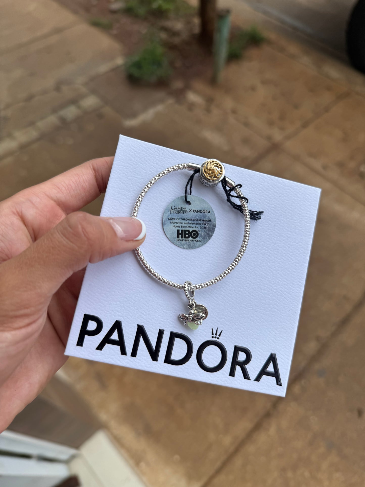 PANDORA Game of Thrones House Sigil Clasp Pandora Moments Studded Chain Bracelet 17cm