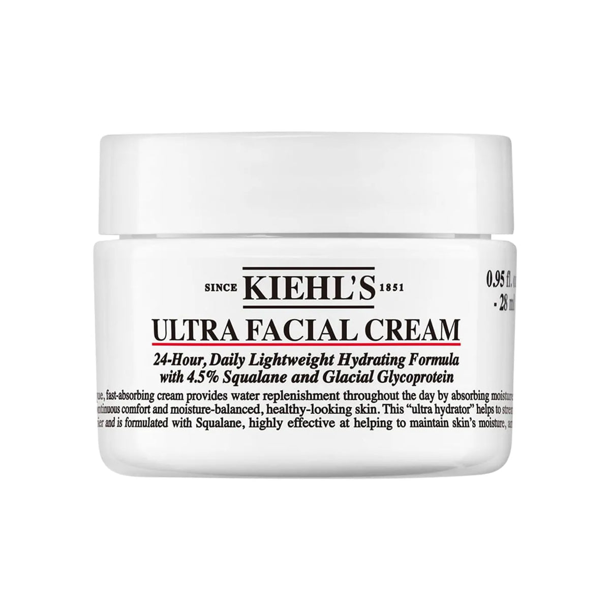 Kiehl's Since 1851 - Mini Ultra Facial Refillable Moisturizing Cream with Squalane and Pro-Ceramides 28gm