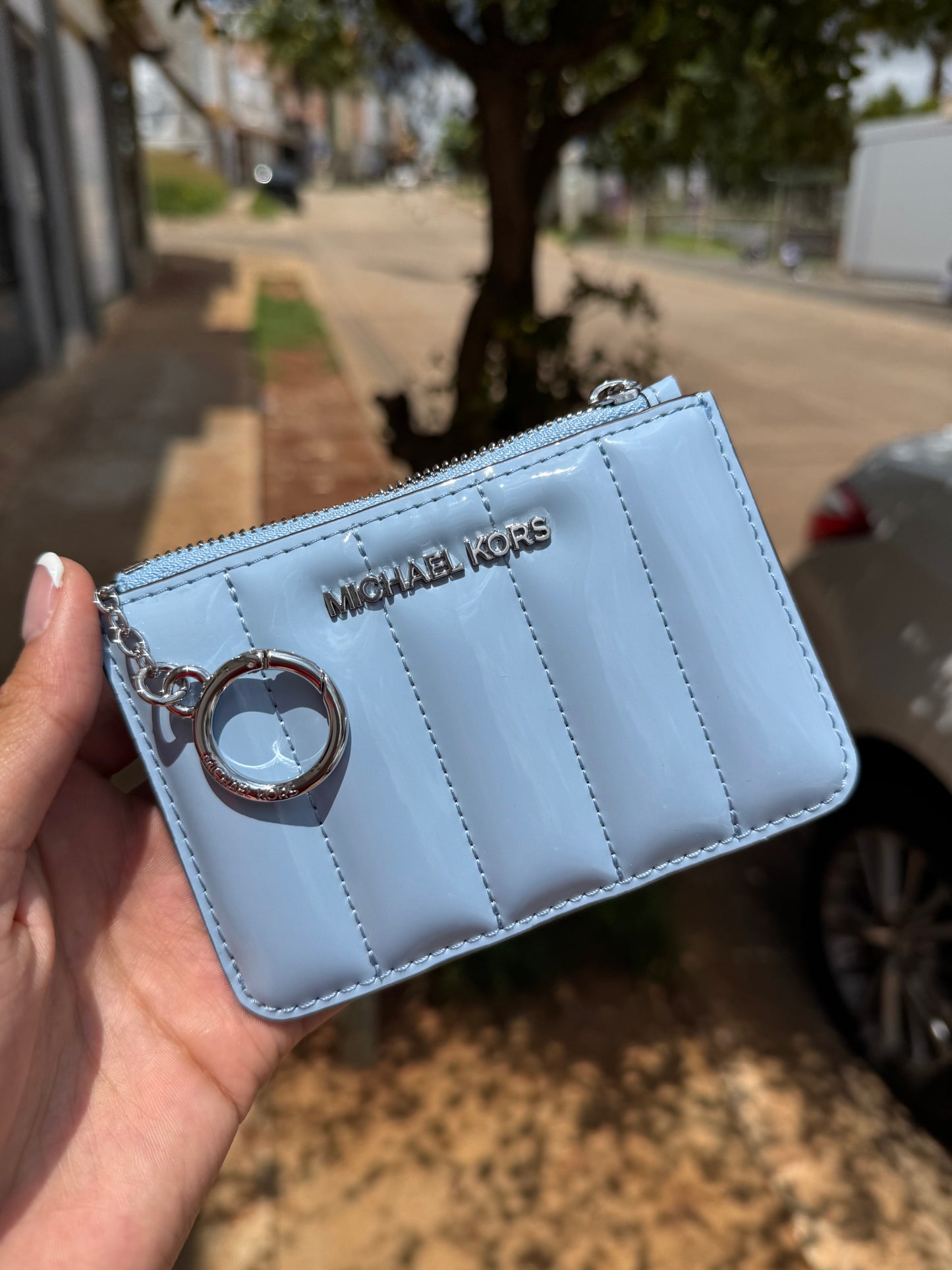 Tarjetero Michael Kors Azul de Charol