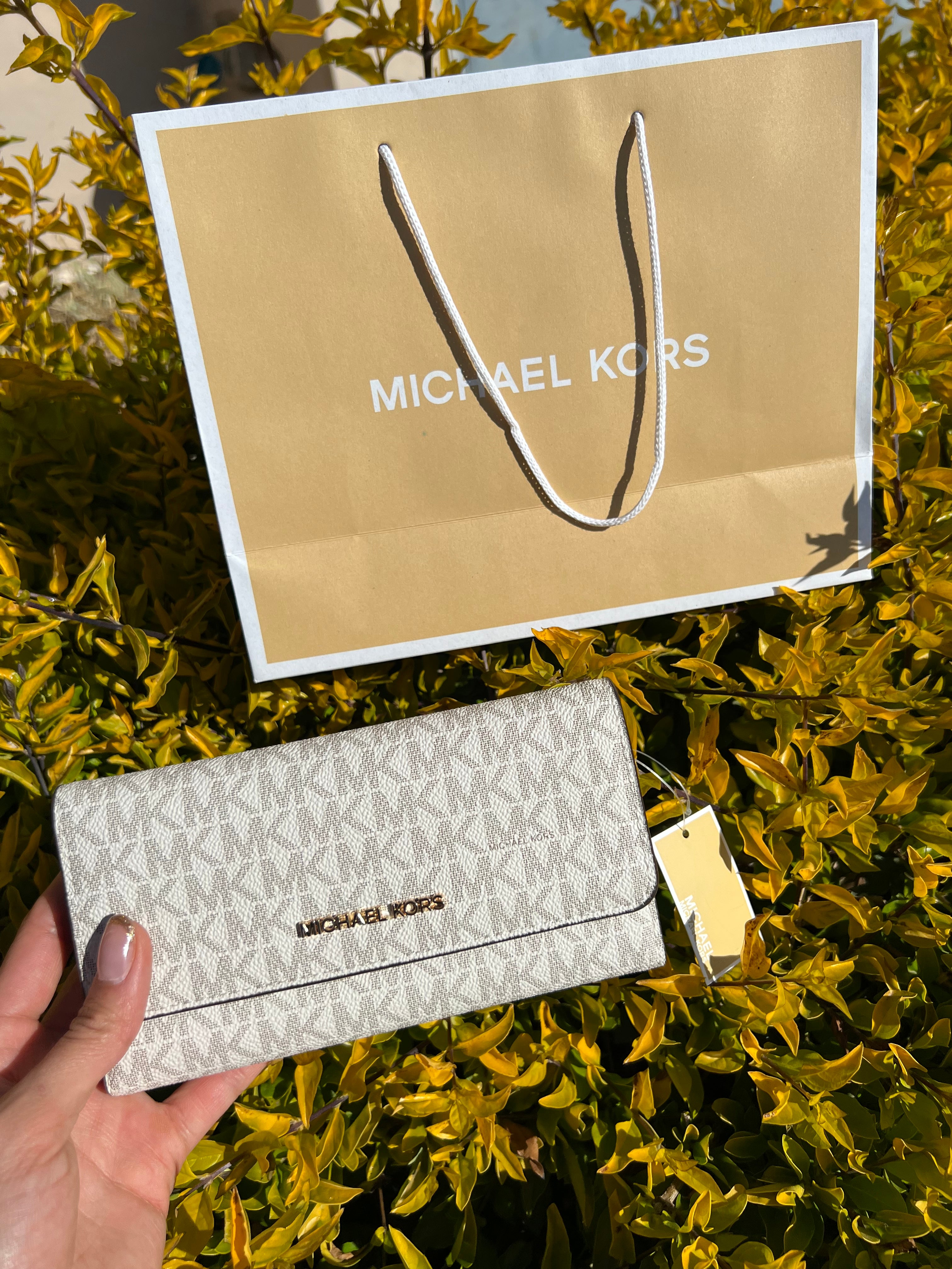 Cartera michael kors discount blanca