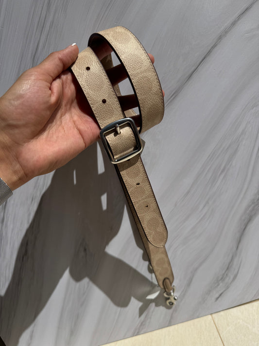 Strap Coach Beige con Logo