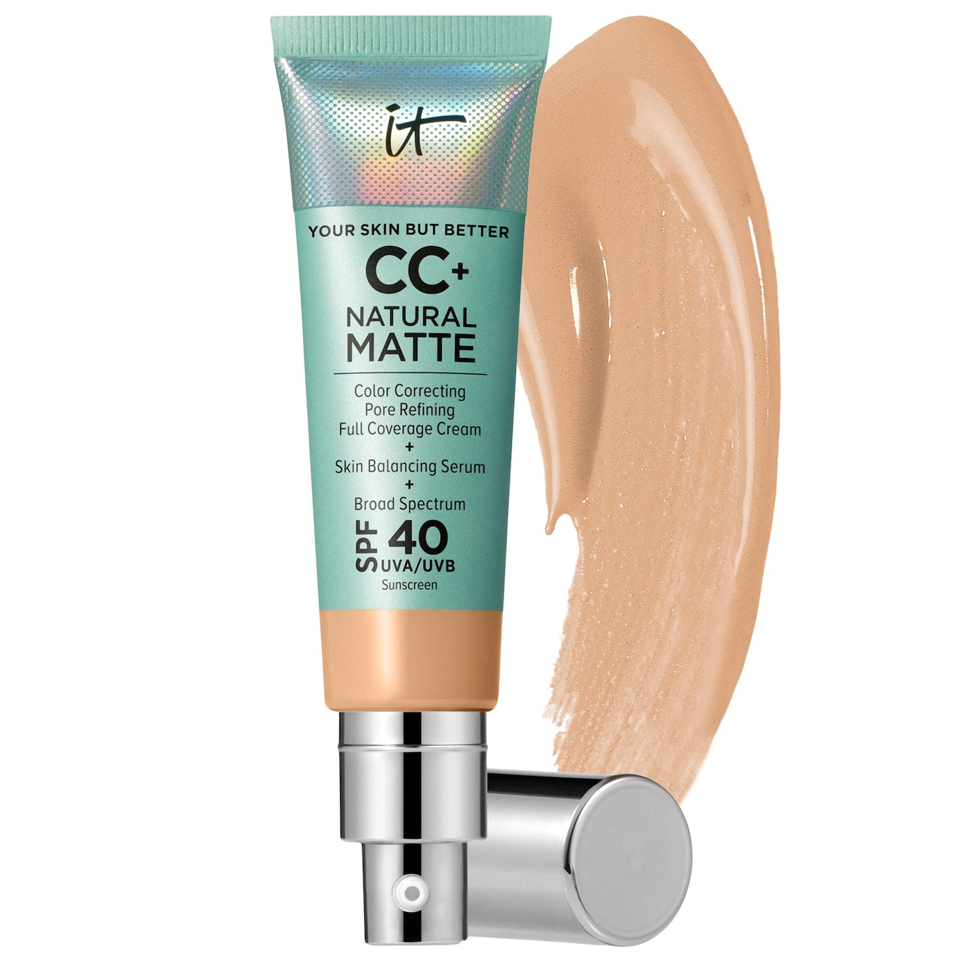IT Cosmetics CC+ Cream Natural Matte Foundation with SPF 40