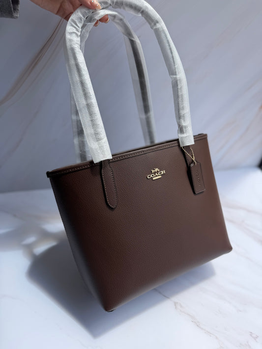 Medium City Tote Bag- Maple (café)