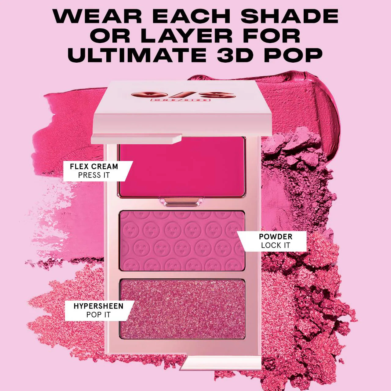 ONE/SIZE by Patrick Starrr Cheek Clapper 3D Blush Trio Palette- ATTENTION SEEKER