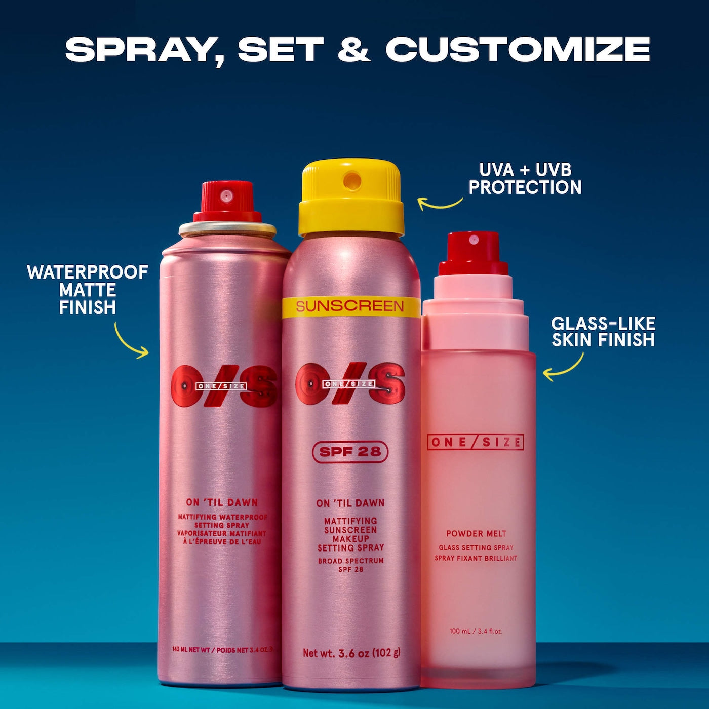 ONE/SIZE by Patrick Starrr Mini On 'Til Dawn Mattifying Sunscreen Makeup Setting Spray SPF 28
