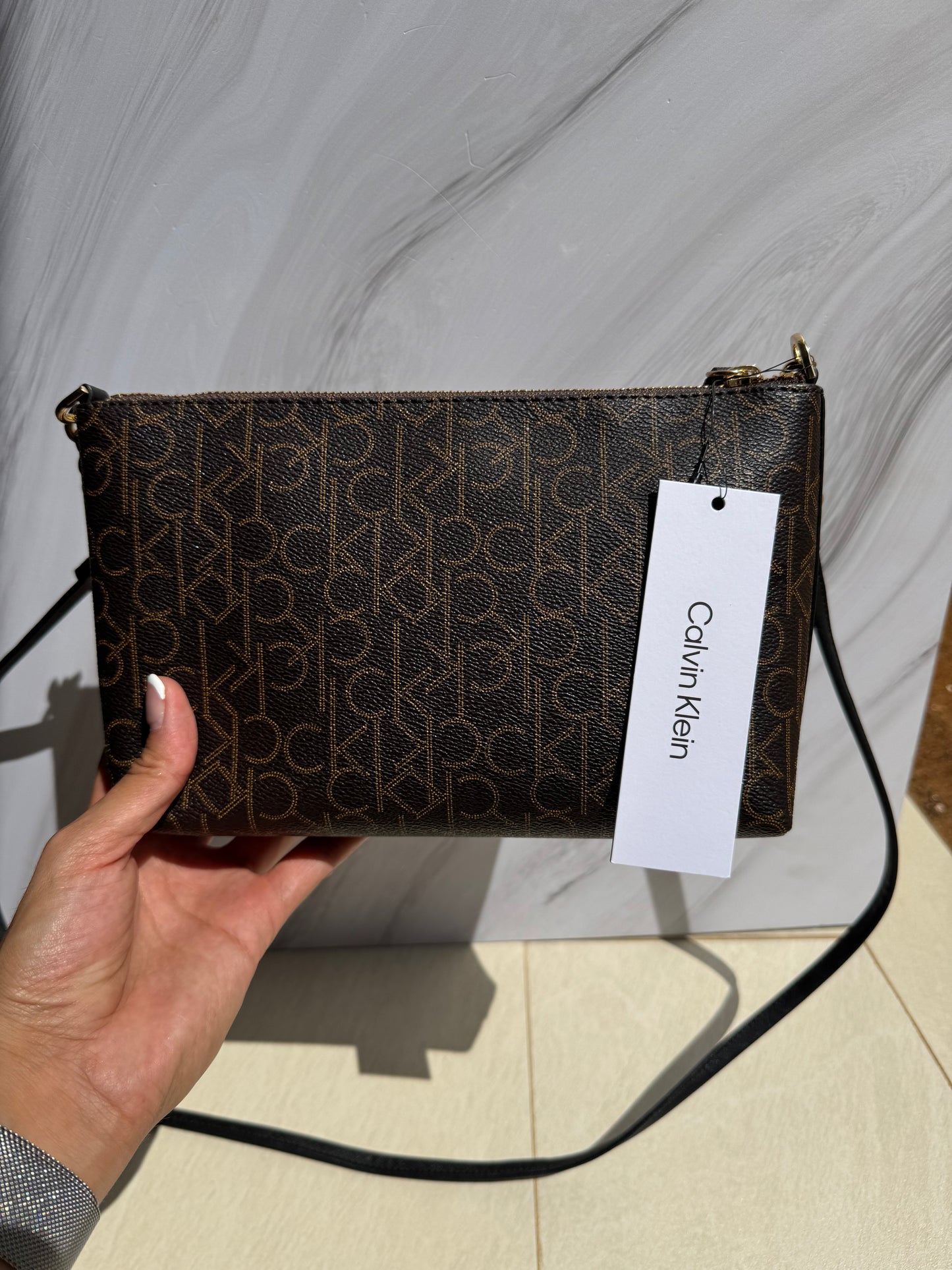 Crossbody Calvin Klein Cafe con Logo