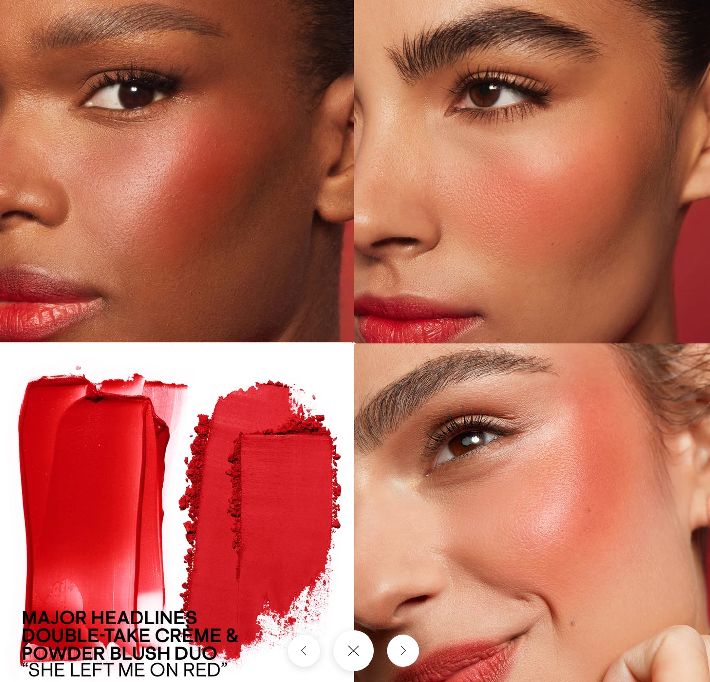 Major Headlines Double-Take Crème & Powder Blush Duo - She Left Me On Red- PREVENTA (PRIMERA QUINCENA DE FEBRERO)