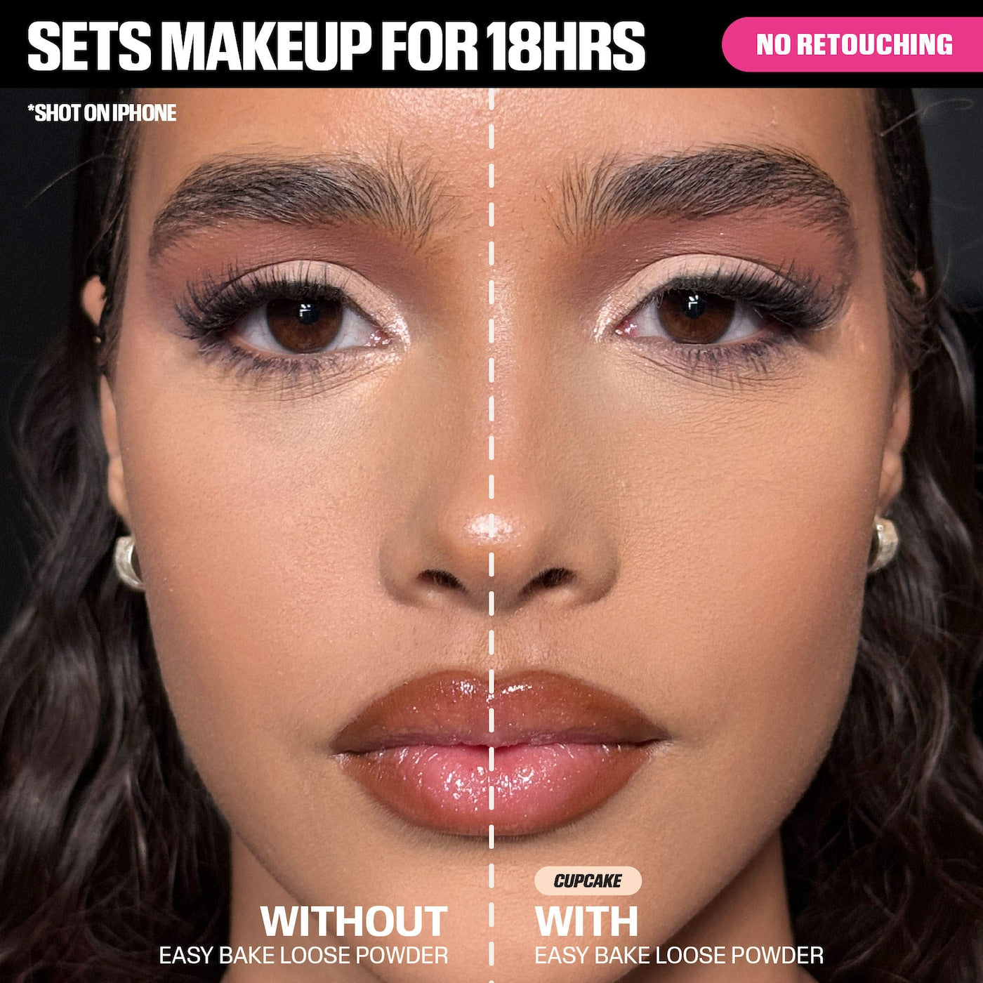 HUDA BEAUTY Easy Bake Loose Powder Brightening + Correcting Duo Tonos- Cherry Blossom Cake- Peach Pie