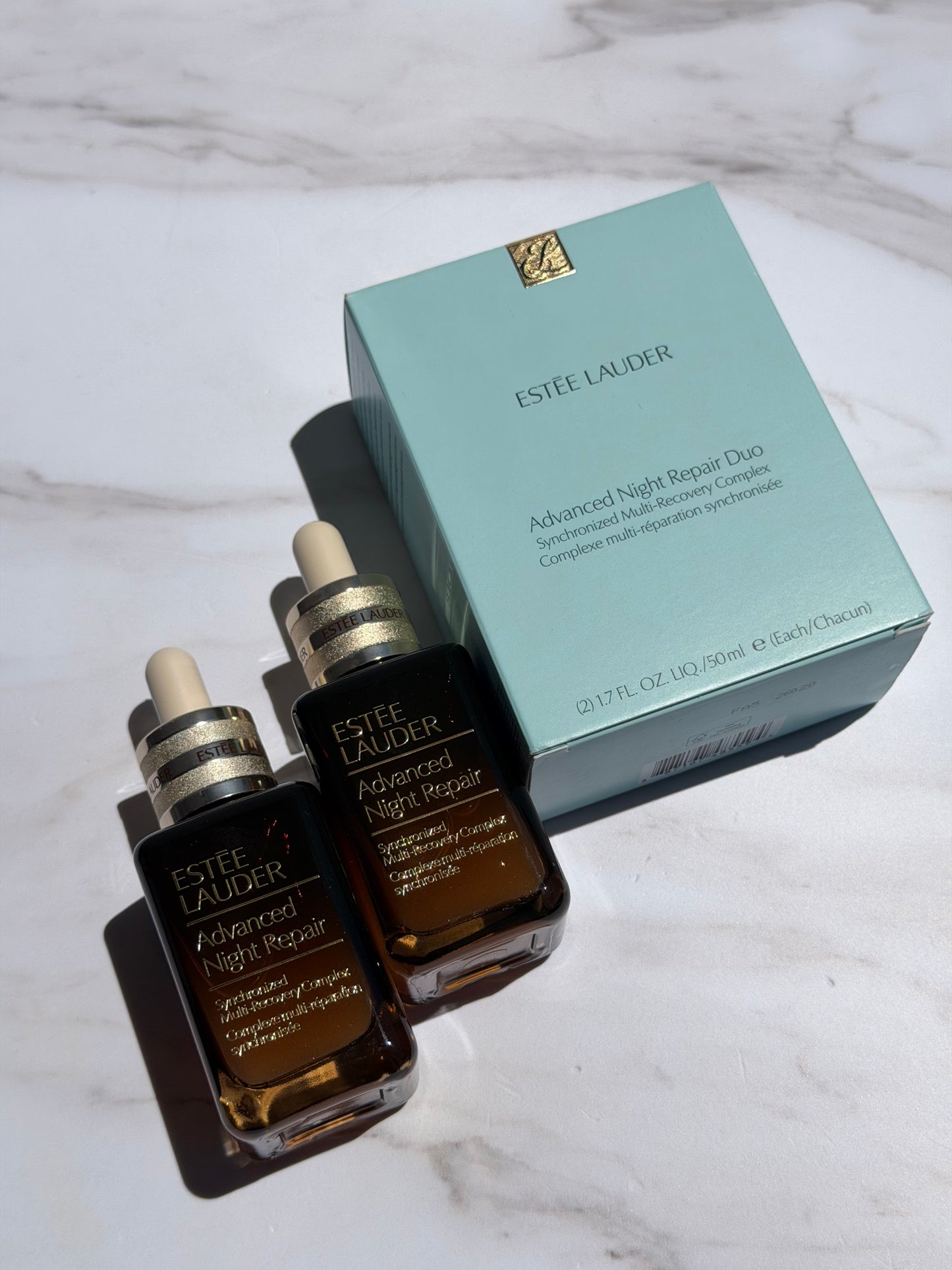 Set duo 50ml c/u Estée Lauder-Advanced Night Repair Synchronized Multi-Recovery Complex Serum w/ith Hyaluronic Acid