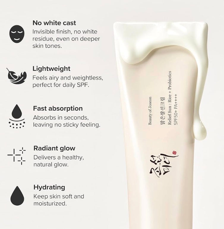 Beauty of Joseon- Relief Sun: Rice + Probiotics SPF50+ - Protector solar arroz y probióticos