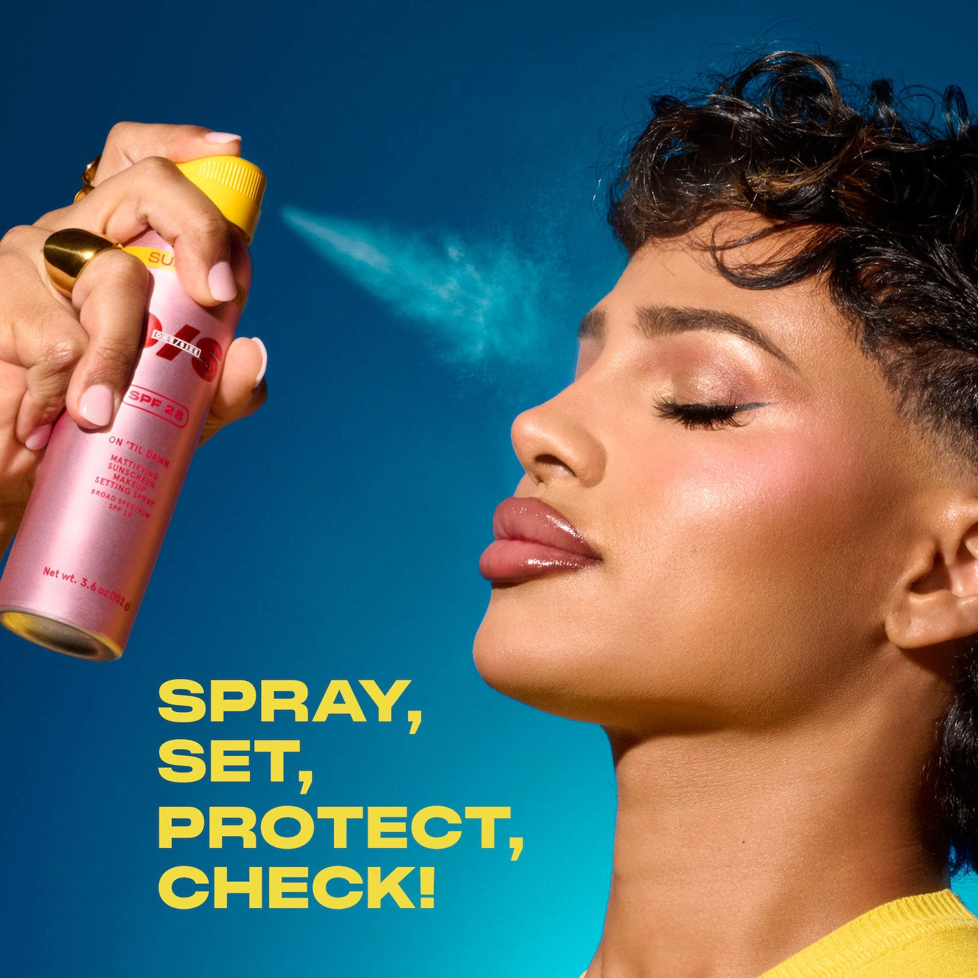 ONE/SIZE by Patrick Starrr Mini On 'Til Dawn Mattifying Sunscreen Makeup Setting Spray SPF 28