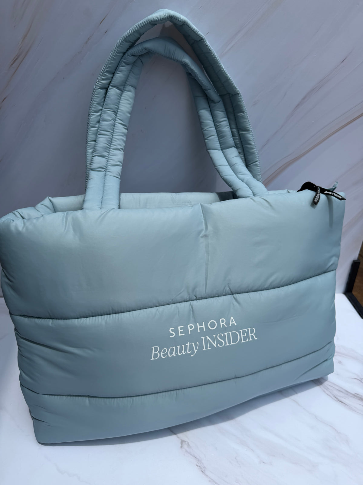 Puffy Tote Bag Sephora baby blue