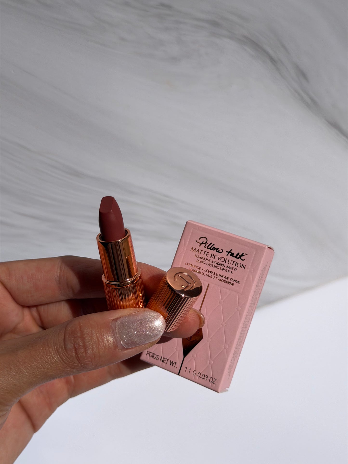 Mini Charlotte Tilbury Matte Revolution Hydrating Lipstick Tono- Pillow Talk Medium