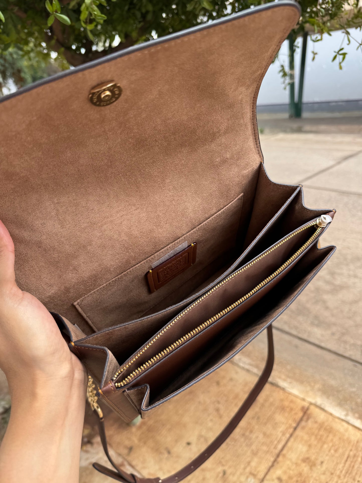 Klare Top Handle Bag In Signature Canvas Café COACH