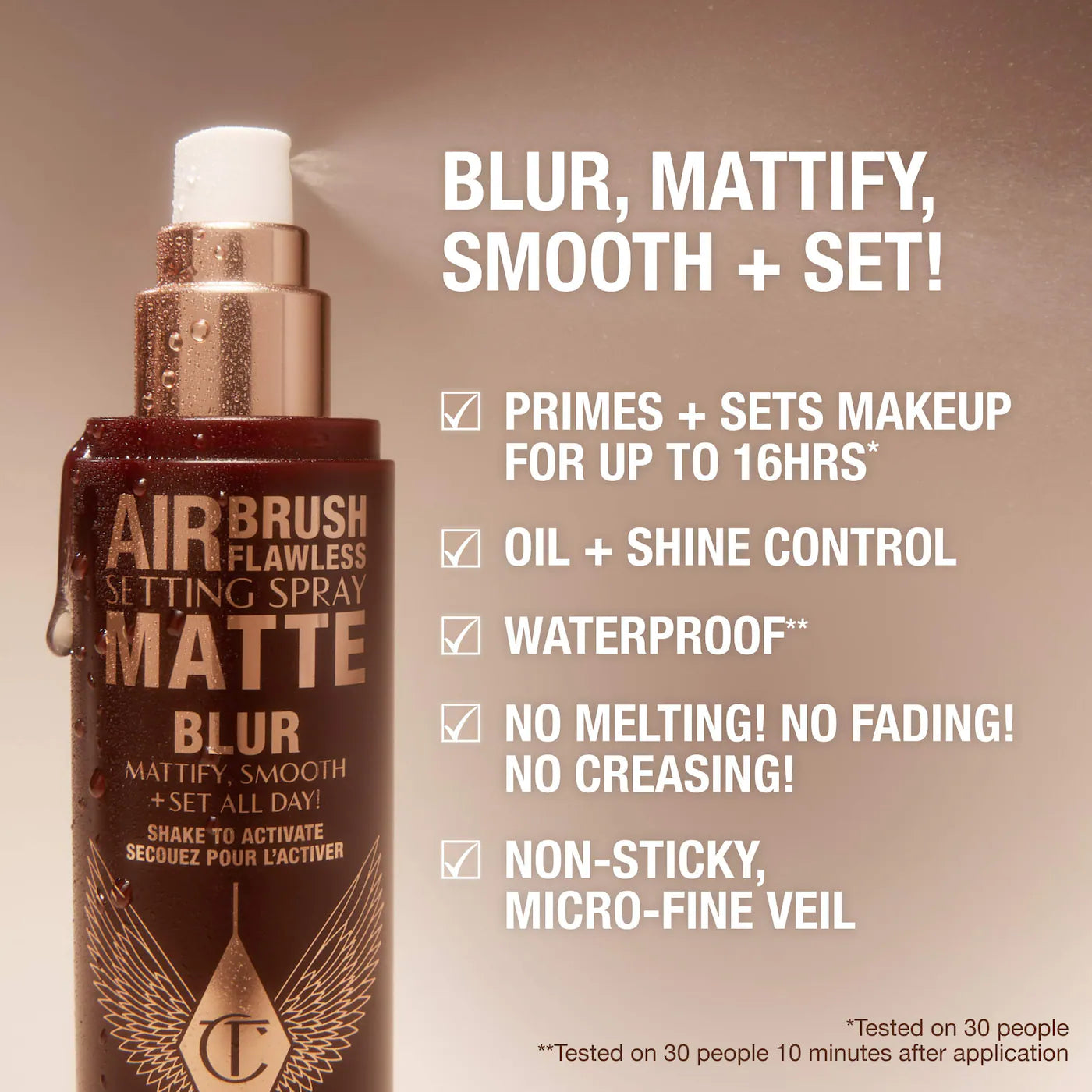 Charlotte Tilbury-Airbrush Flawless Matte Blurring & Waterproof Setting Spray 100ml