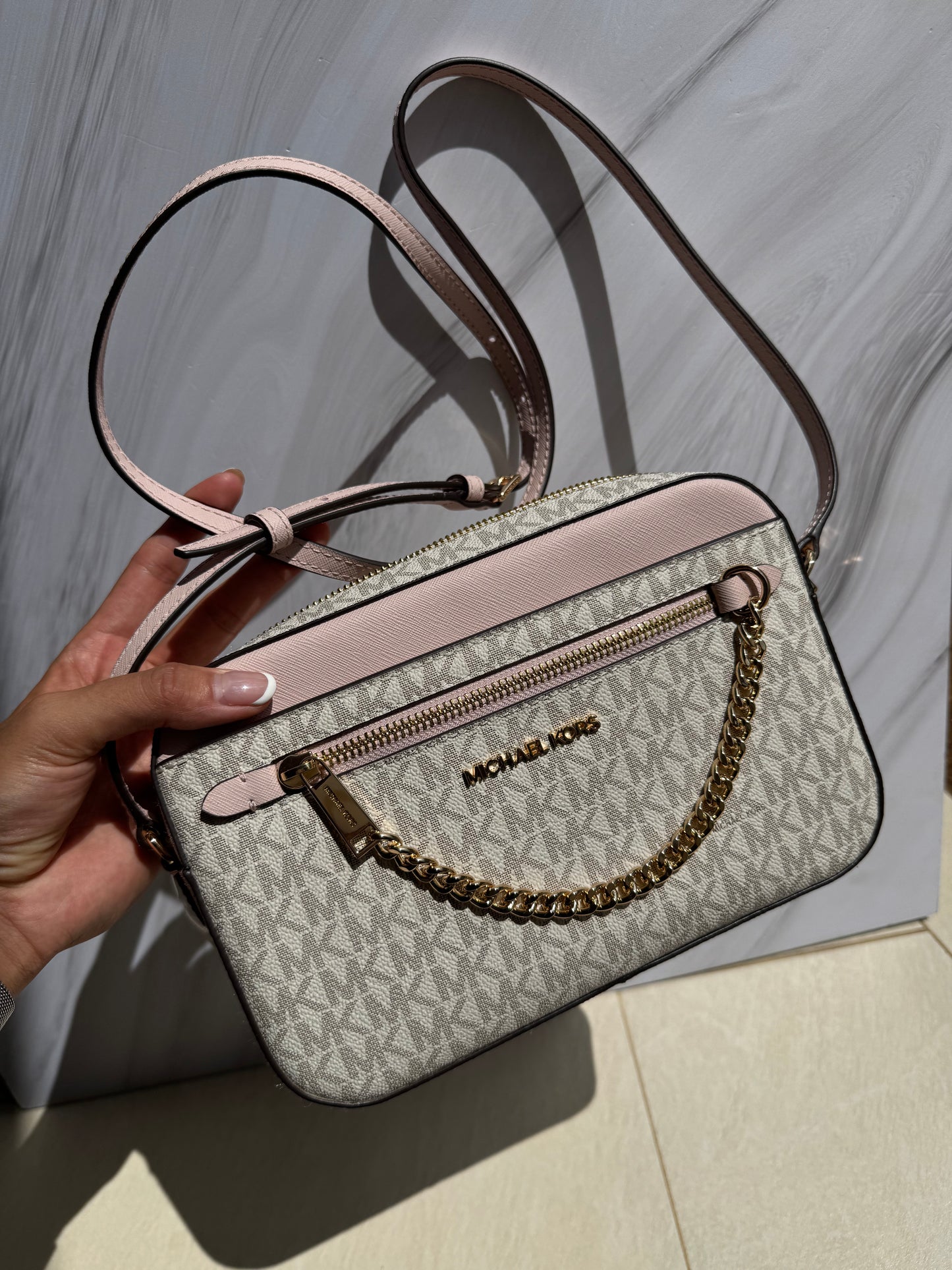 Jet Set Large Logo Crossbody Bag- Michael Kors -