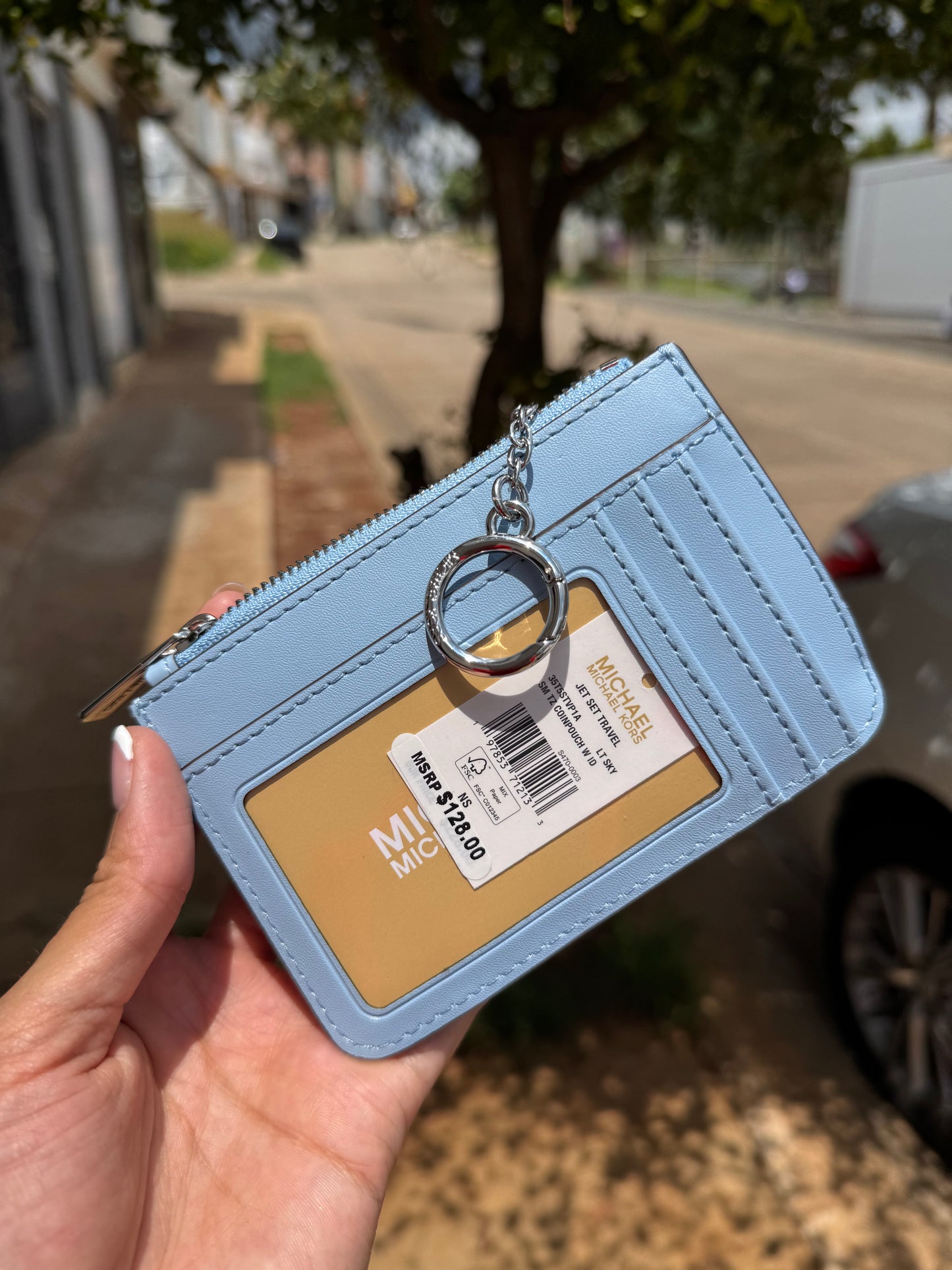 Tarjetero Michael Kors Azul de Charol
