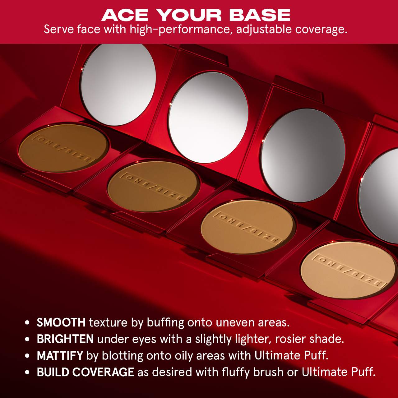 ONE/SIZE by Patrick Starrr Turn Up The Base Versatile Powder Foundation Tono- MÉDIUM 2 NR