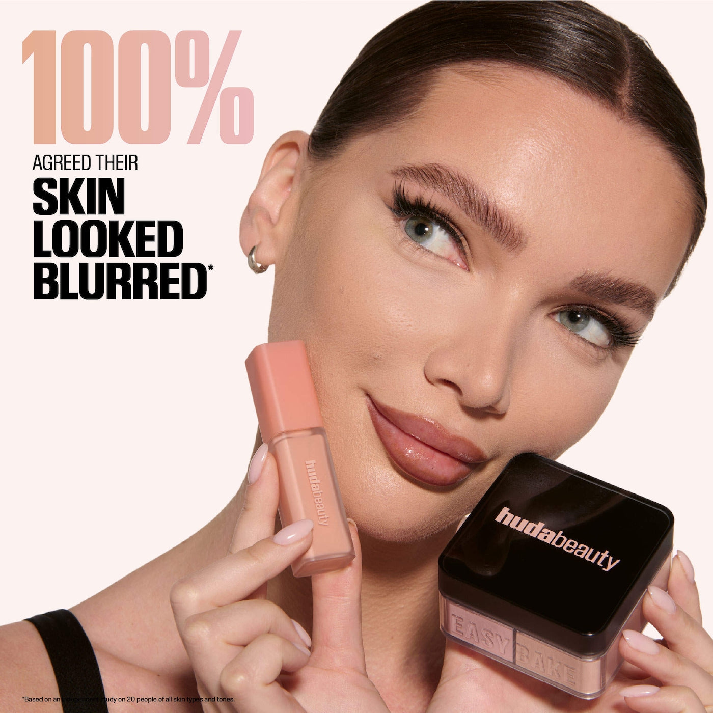 HUDA BEAUTY Easy Bake Loose Powder Brightening + Correcting Duo Tonos- Cherry Blossom Cake- Peach Pie