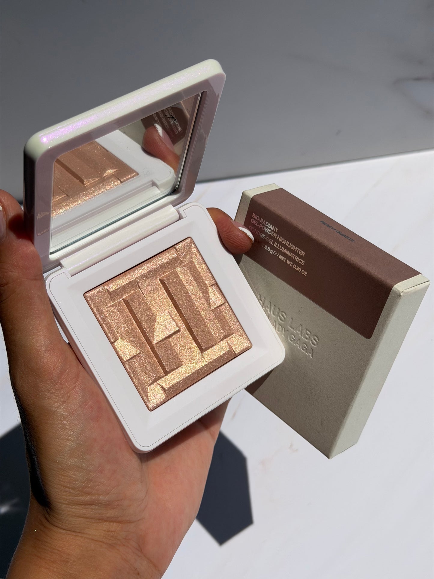 Bio-Radiant Gel-Powder Highlighter Haus Labs- PEACH QUARTZ