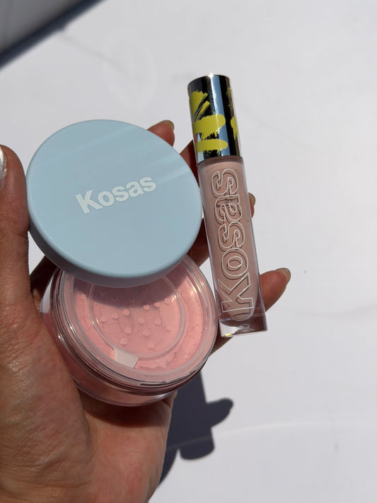 Kosas-Brighten & Blur Set - Color Corrector + Loose Setting Powder Face Set- MAGIC