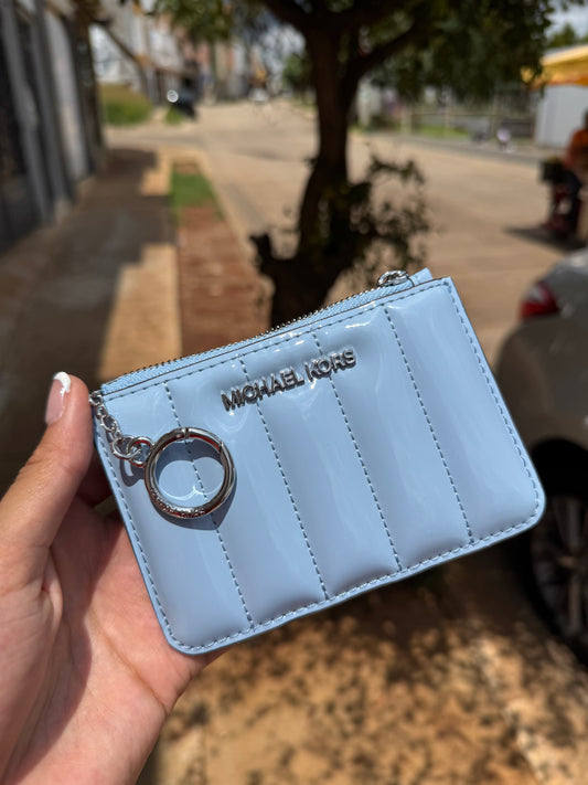 Tarjetero Michael Kors Azul de Charol