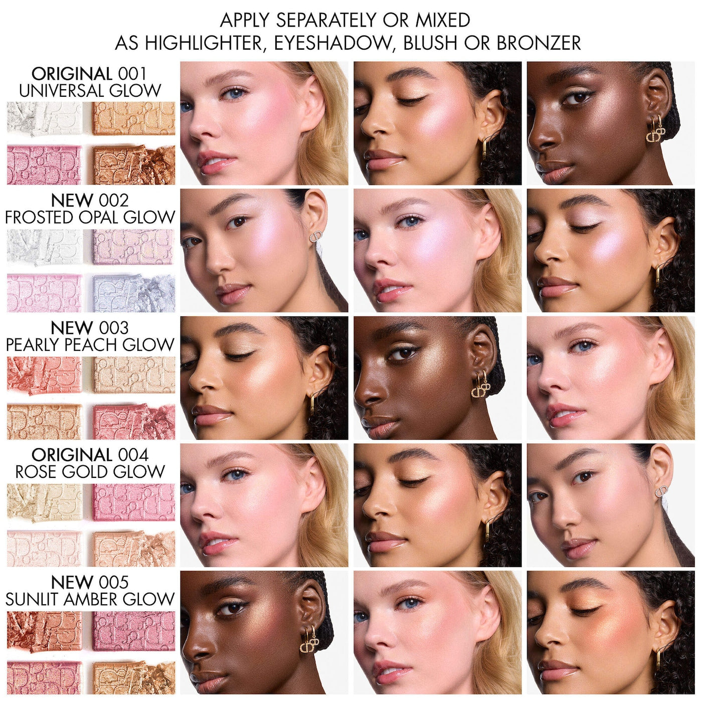 DIOR Backstage Glow Maximizer Face Palette 002 Frosted Opal Glow