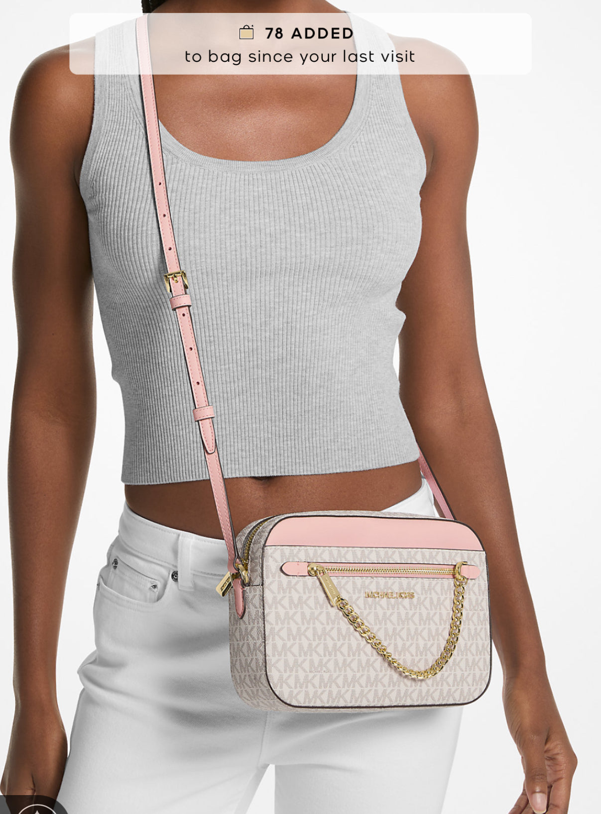 Jet Set Large Logo Crossbody Bag- Michael Kors -