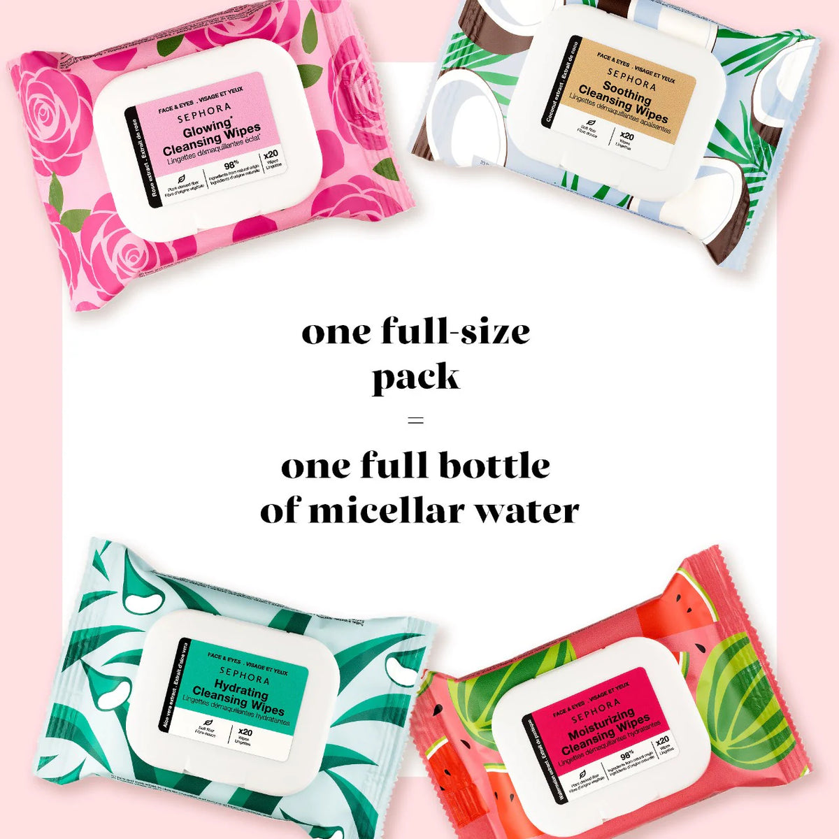 SEPHORA COLLECTION - Cleansing + Exfoliating Wipes- Coconut Milk