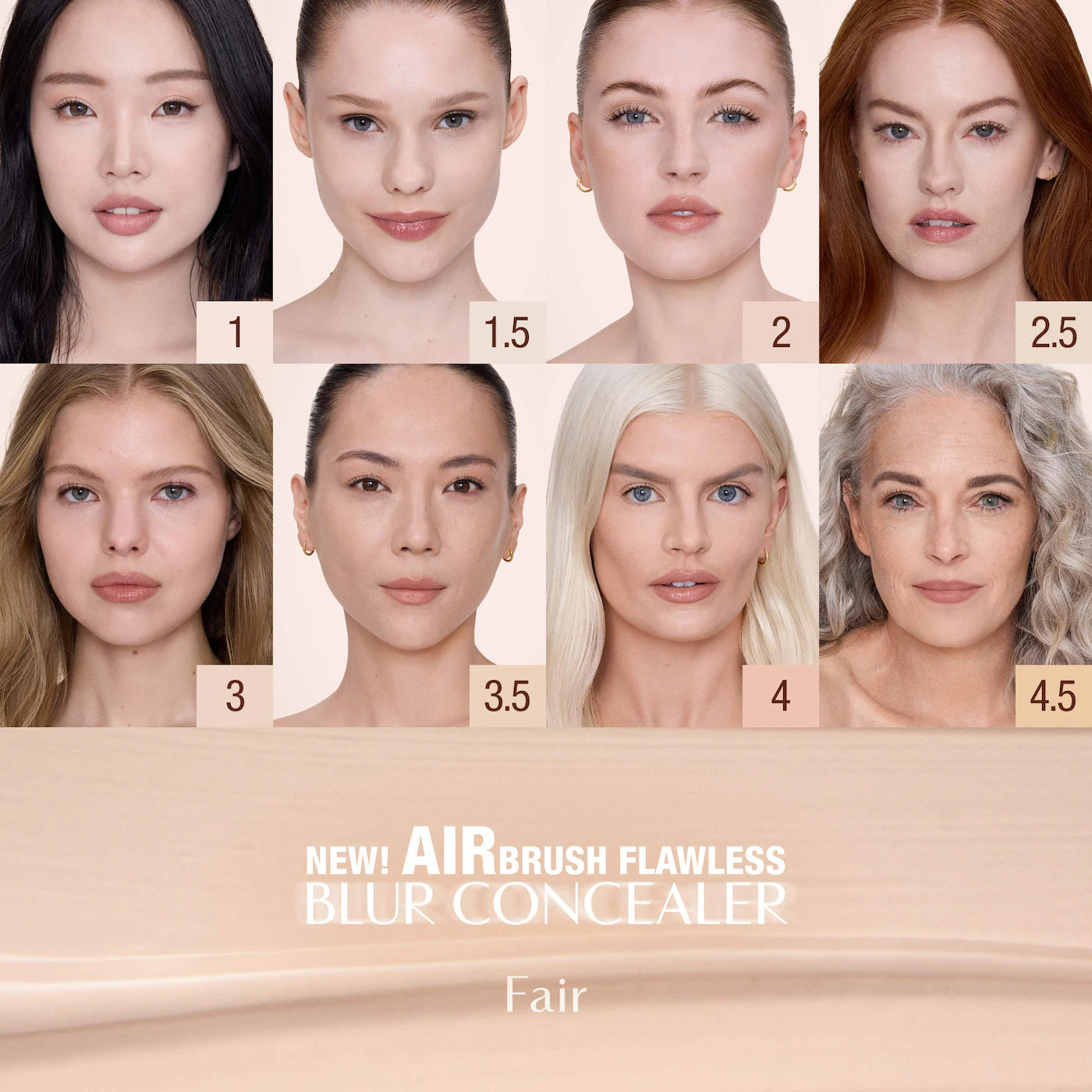 Charlotte Tilbury 
Airbrush Flawless Crease-Proof Long-Wear Blur Concealer with Hyaluronic Acid