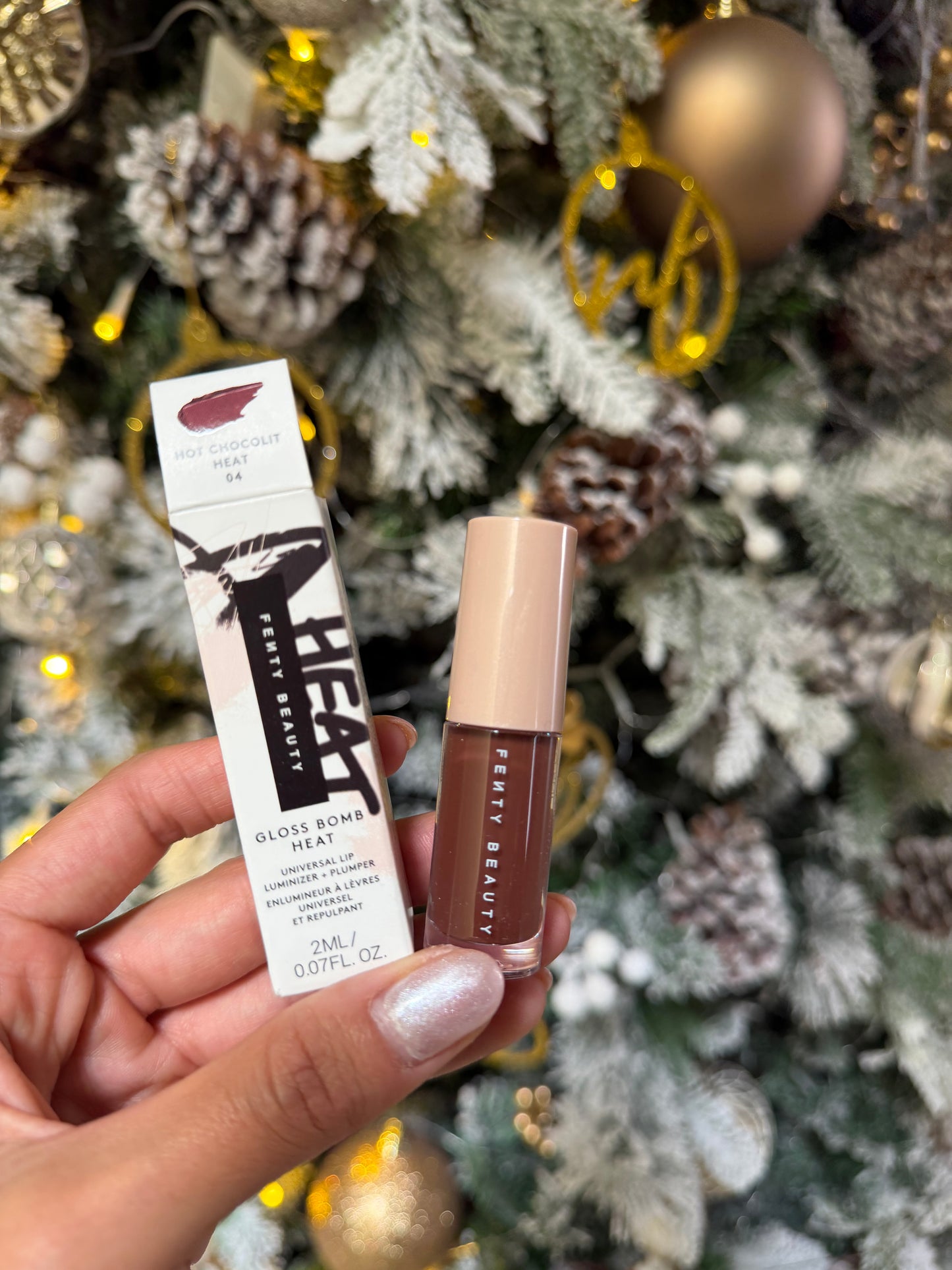 MINI Fenty Beauty by Rihanna Gloss Bomb Heat Universal Lip Luminizer + Plumper 04 HOT CHOCOLIT HEAT