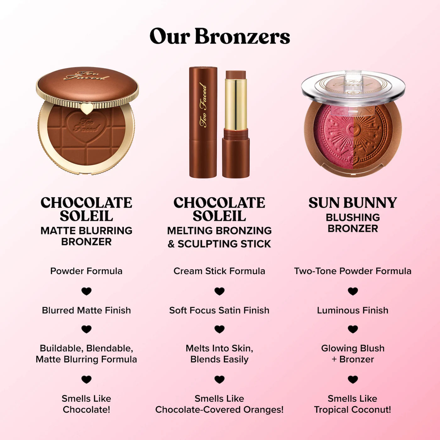 Too Faced-Chocolate Soleil Matte Blurring Bronzer- CHOCOLATE SOLEI