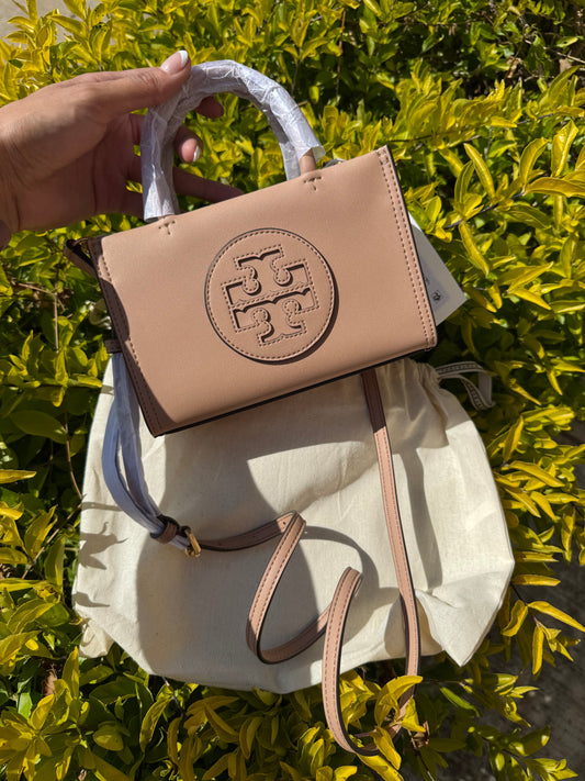 Ella Bio Mini Tote- TORY BURCH- Lightning  Sand