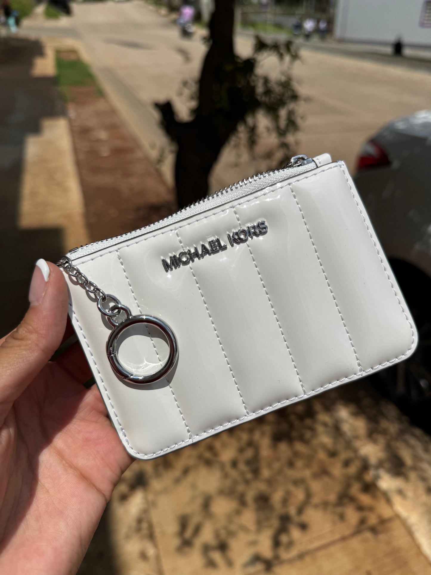 Tarjetero Michael Kors Blanco de Charol