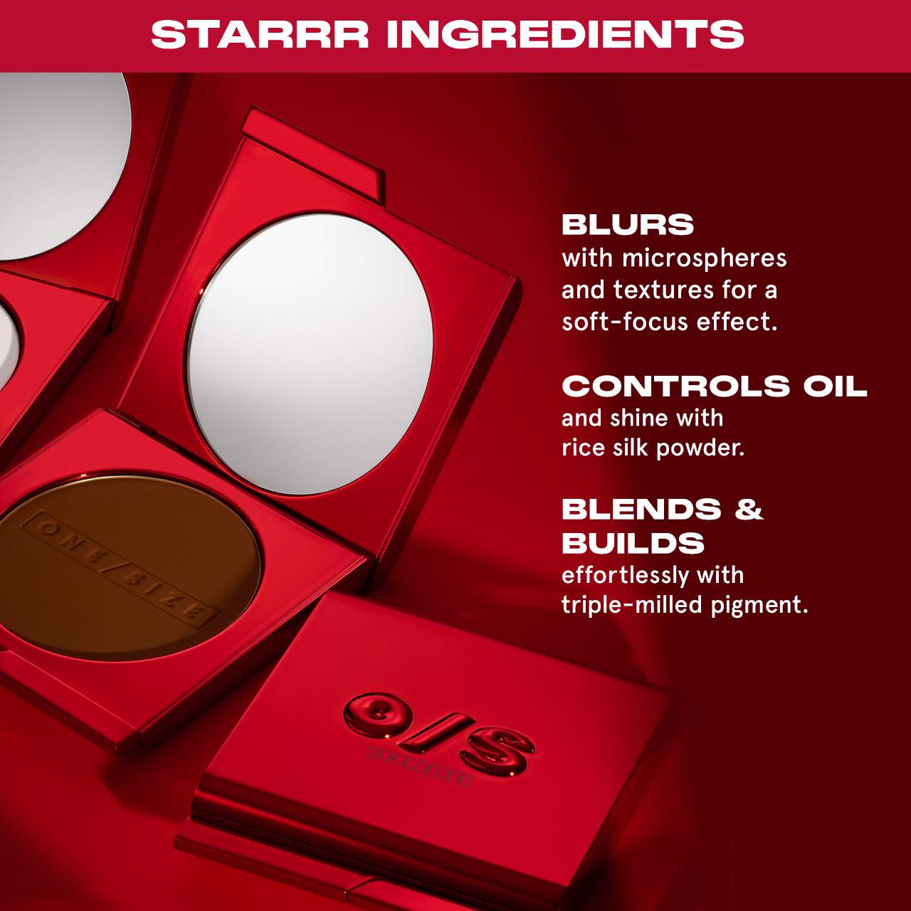 ONE/SIZE by Patrick Starrr Turn Up The Base Versatile Powder Foundation Tono- MÉDIUM 2 NR