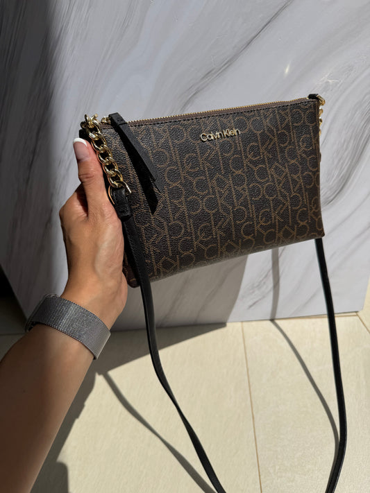 Crossbody Calvin Klein Cafe con Logo