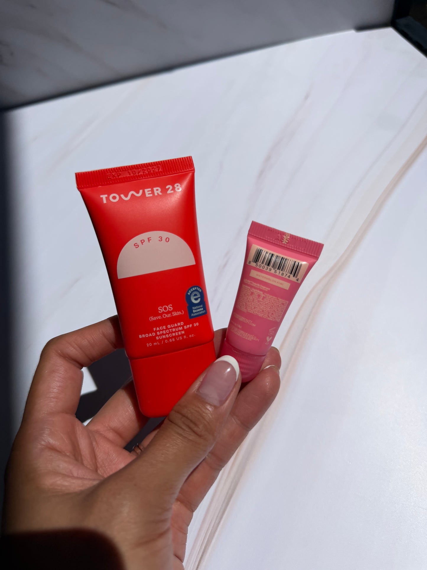 Tower 28- Travel size SOS FaceGuard SPF30- MINI LipSoftie lip Treatment