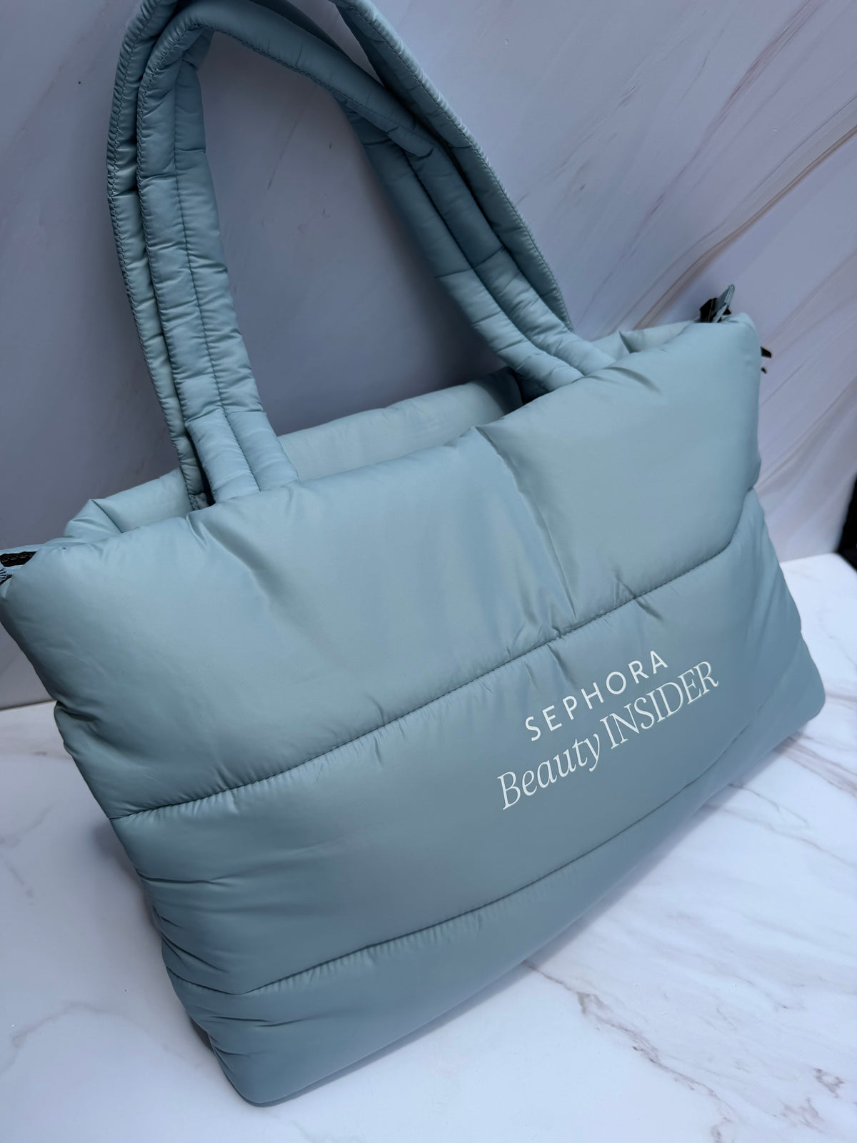 Puffy Tote Bag Sephora baby blue